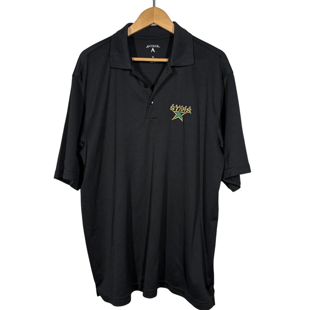 Antigua Dallas Stars Polo Black Short Sleeve Professional Casual Sport - XL